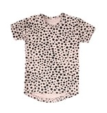 VanPauline ROZE SHIRT ZWARTE STIPPEN | MEISJESKLEDING | VANPAULINE