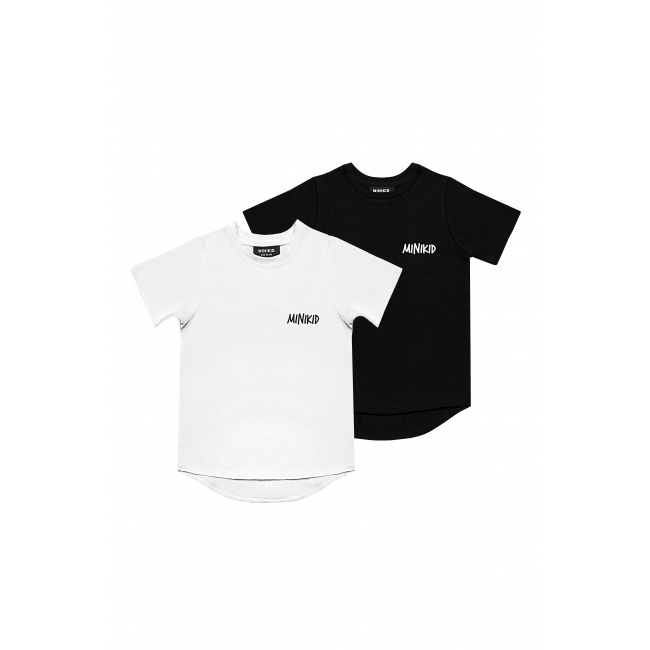COOL T-SHIRT CHILDREN | WHITE LONGER SHIRT FOR BOYS | MINIKID