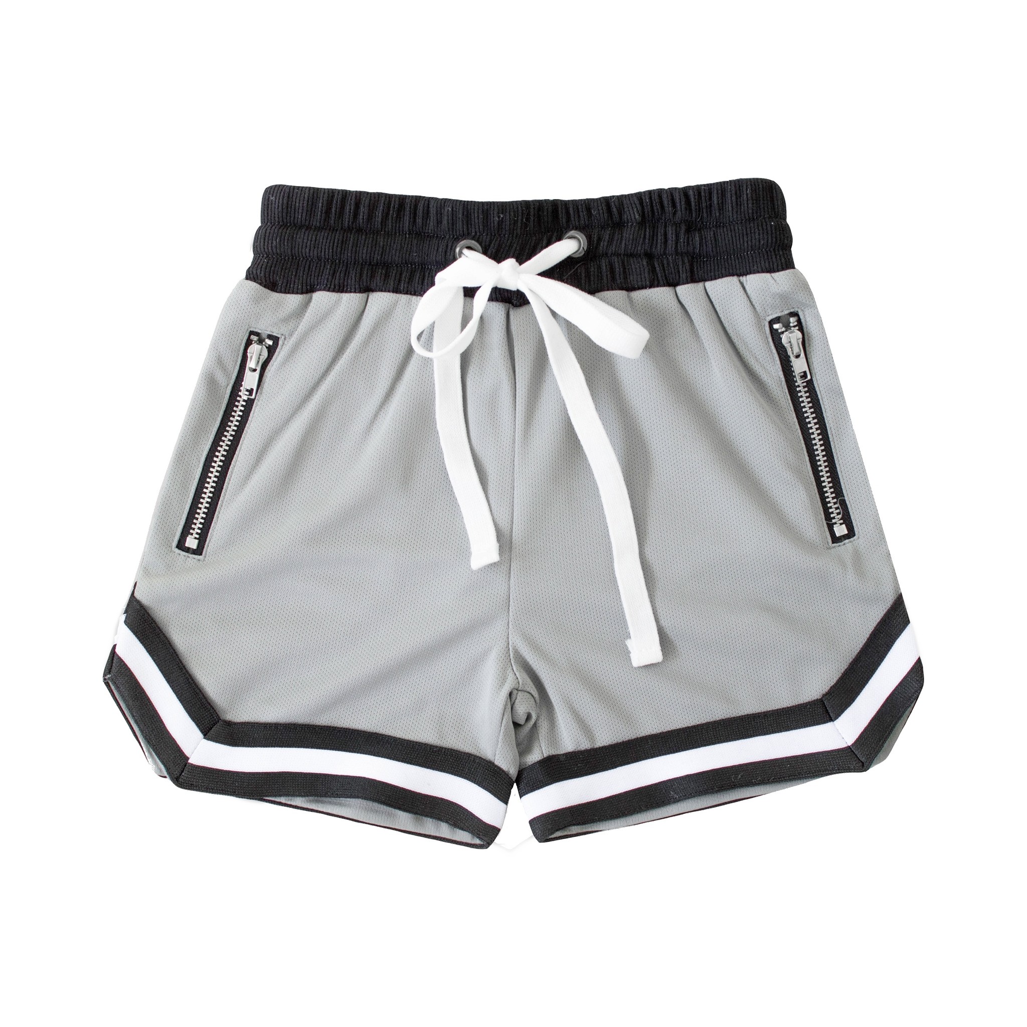 GRIJZE BASEBALL SHORTS | ZWART COMFORTABELE KORTE BROEK | BEAUBELLAKIDS