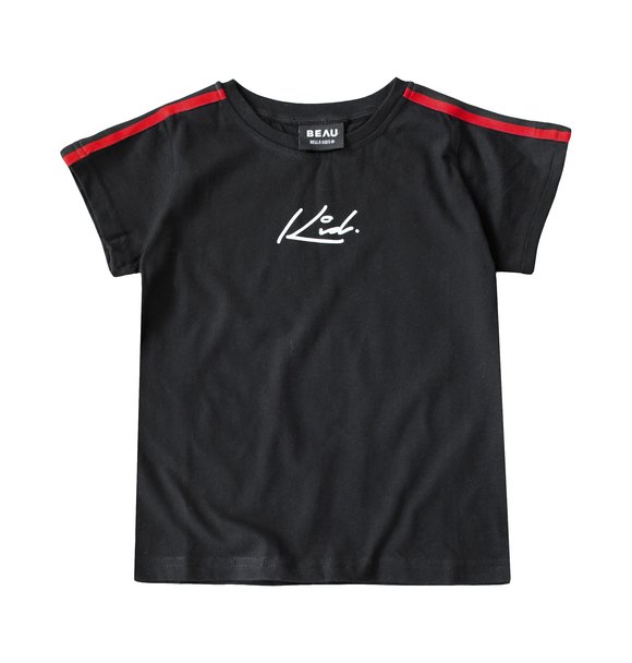 STRIPE SLEEVE TEE BLACK