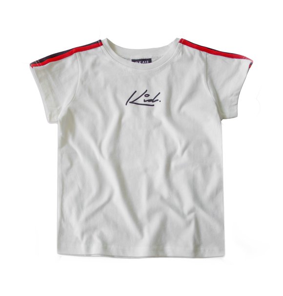 STRIPE SLEEVE TEE WHITE
