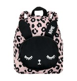 VanPauline ROZE KINDER RUGZAK MET NAAM | BACKPACK MET LUIPAARDPRINT | VANPAULINE