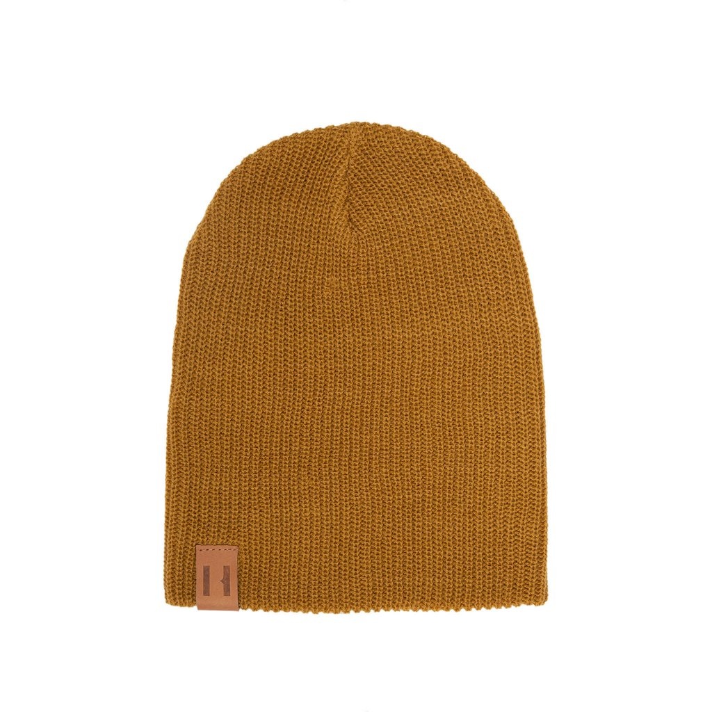 MUSTARD KNIT BEANIE  | BEAU HUDSON