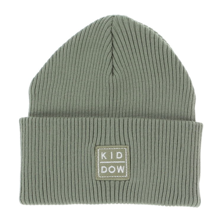 Kiddow KATOENEN MUTS | KATOEN GERIBDE BEANIE GROEN | STREETWEAR VOOR KINDEREN