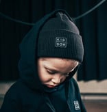 Kiddow KATOENEN MUTS | KATOEN GERIBDE BEANIE ZWART | STREETWEAR VOOR KINDEREN