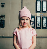 Kiddow KATOENEN MUTS | KATOEN GERIBDE BEANIE ROZE | STREETWEAR VOOR KINDEREN