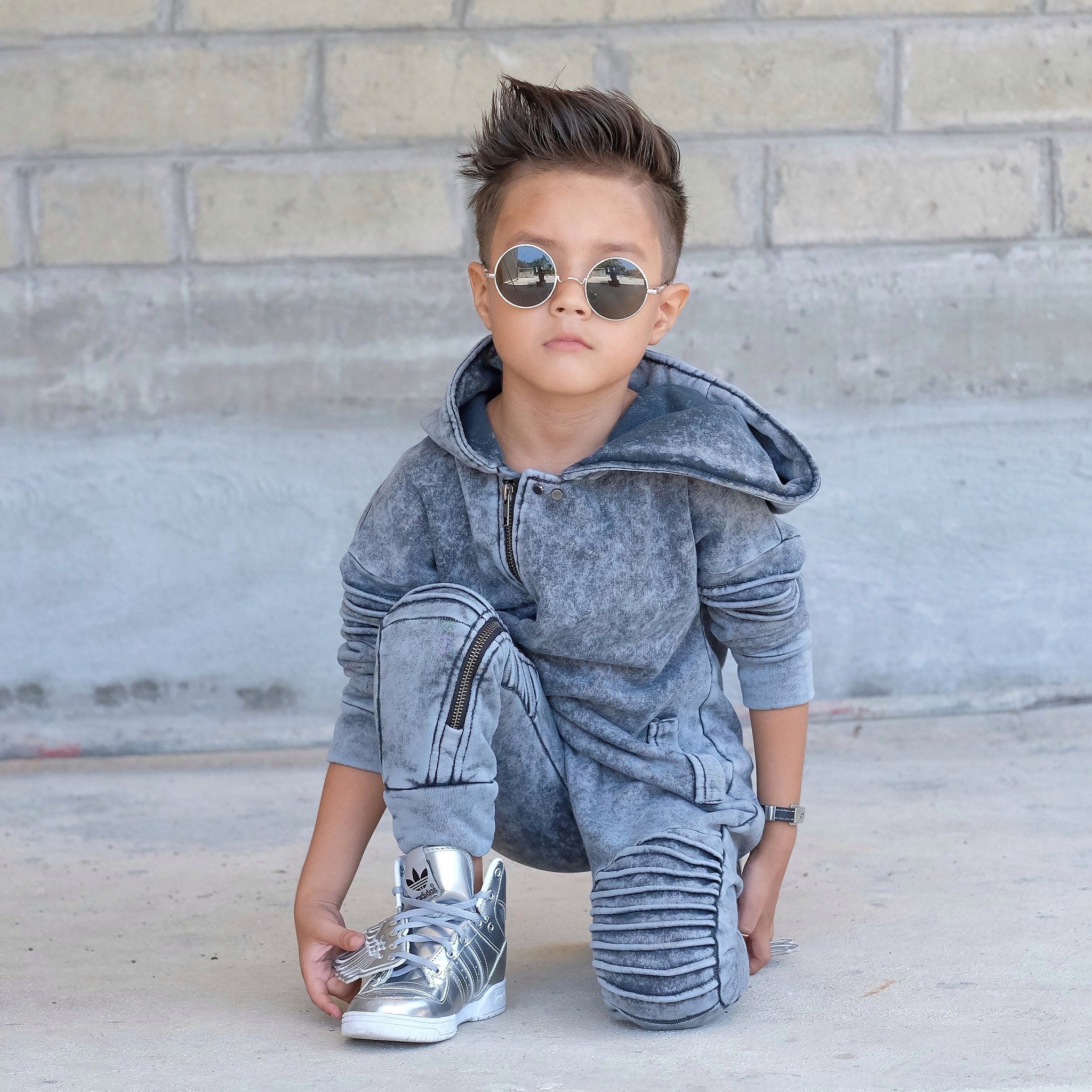 DENIM ROMPER FOR CHILDREN | ROMPER FOR KIDS WITH HOODIE | MINIKID
