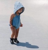 STOERE MOSTERDGELE ROMPER MET CAPUCHON VOOR MEISJES | ADAM + YVE