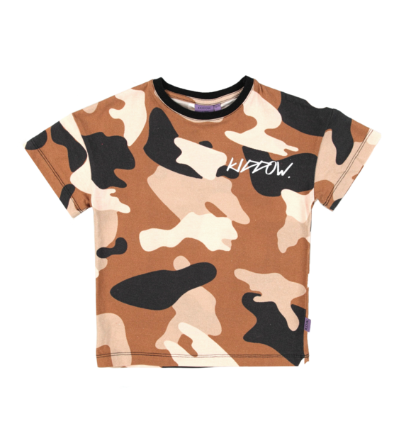 Kiddow OVERSIZED T-SHIRT BEIGE CAMO