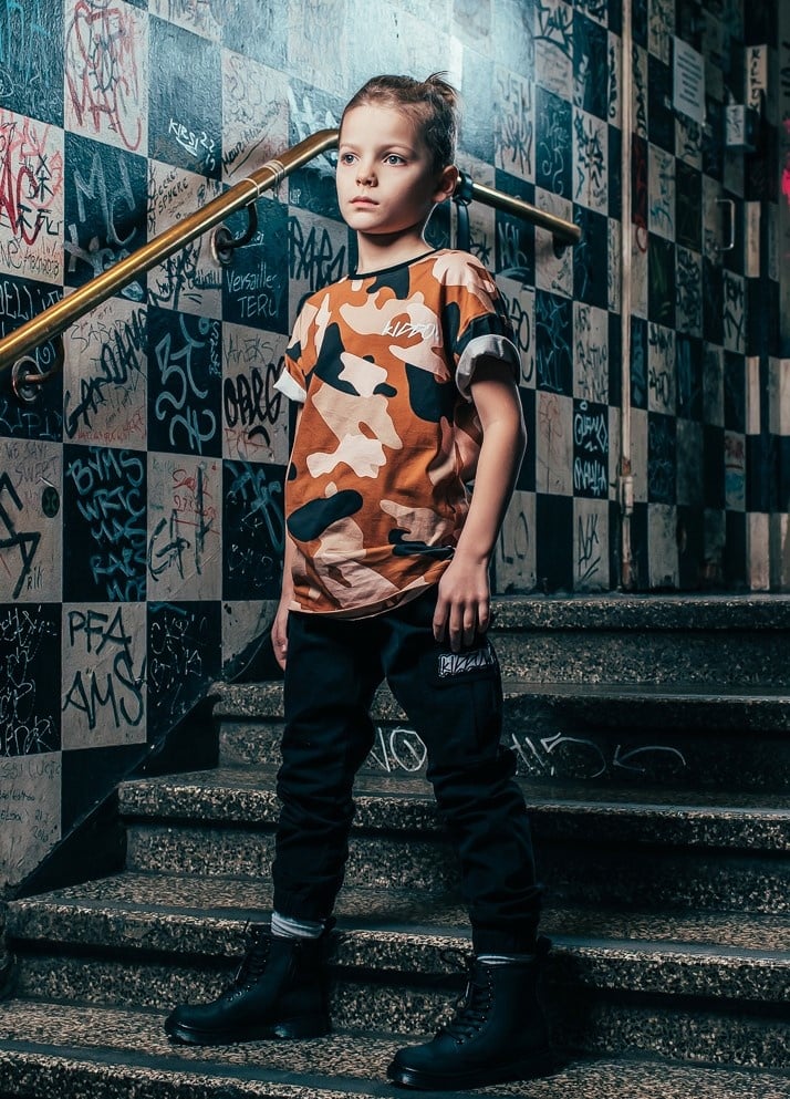 Kiddow OVERSIZED T-SHIRT IN CAMOUFLAGE PRINT | COOL SHIRT FOR CHILDREN | CHILDREN'S CLOTHING