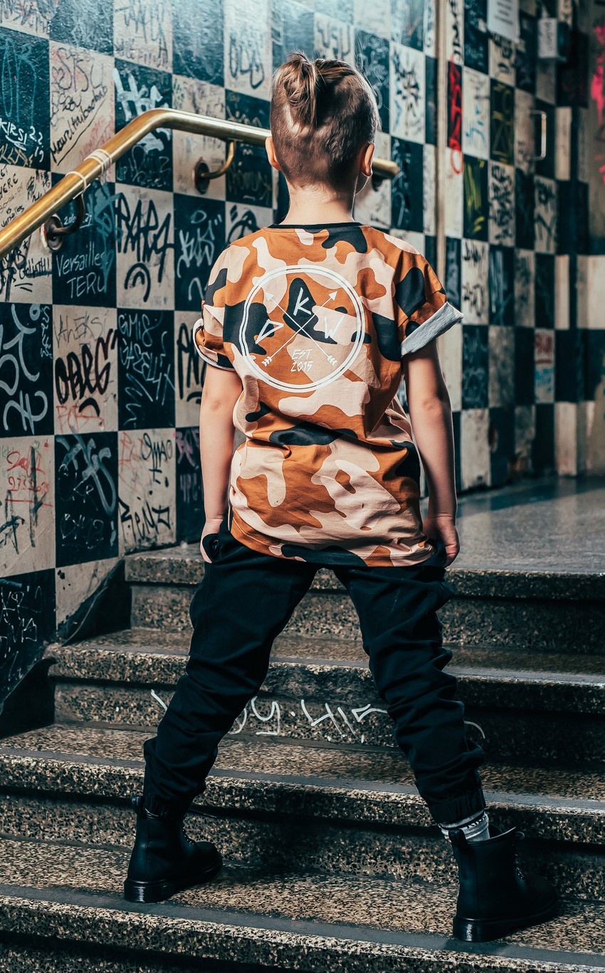OVERSIZED T-SHIRT IN CAMOUFLAGE PRINT | COOL SHIRT FOR CHILDREN | CHILDREN'S CLOTHING