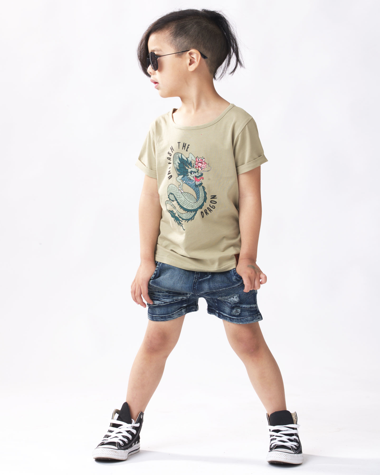 Oovy GREEN T-SHIRT WITH COOL PRINT | GREEN SHIRT WITH PRINT | OOVY