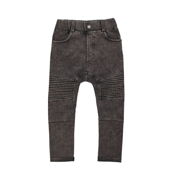 MARBLE BLACK BIKER JOGGER