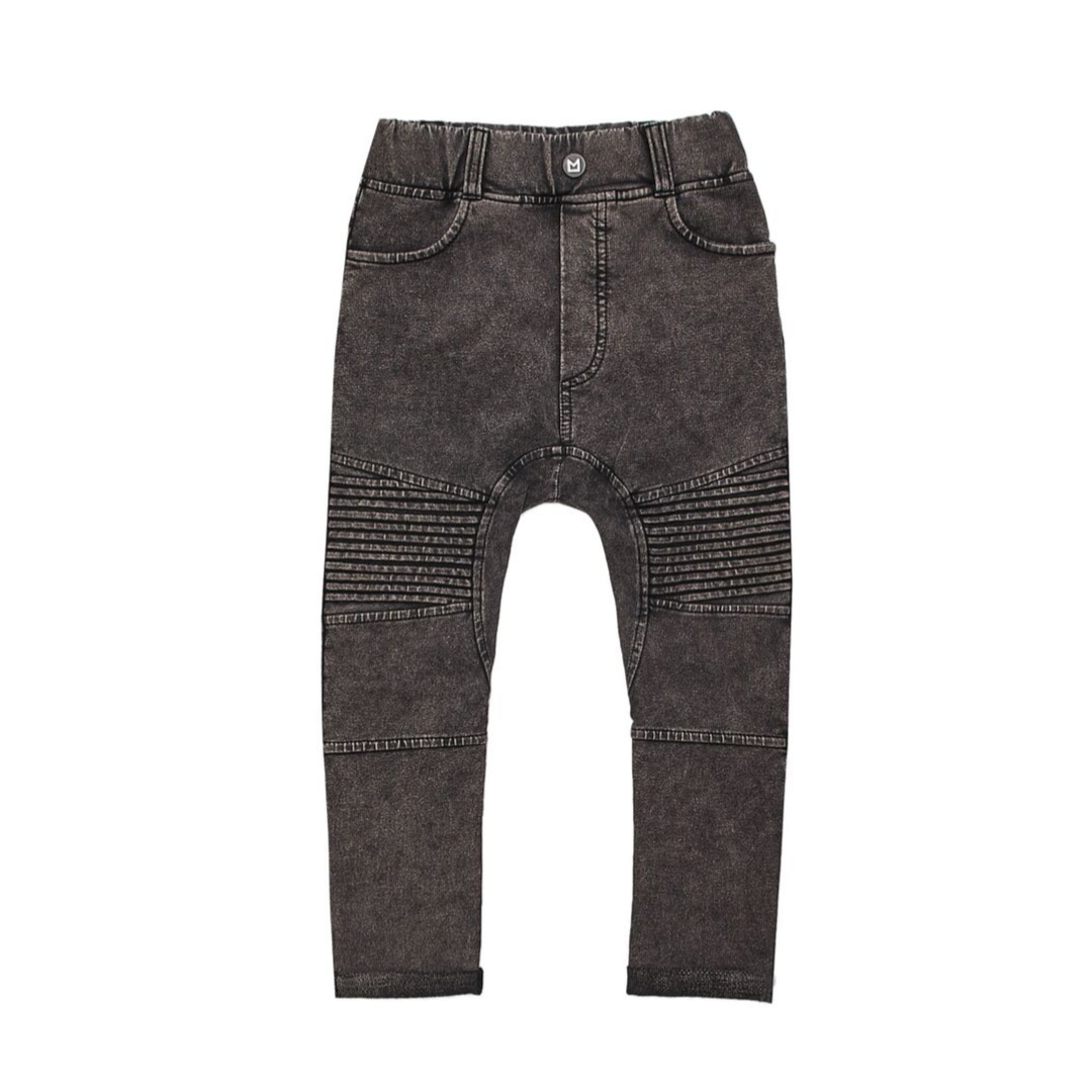 Minikid ZWARTE JEANS  | STOERE JOGGER MET WASHING | KINDERKLEDING ONLINE