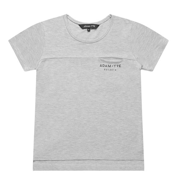 Adam + Yve GRAY POCKET TEE