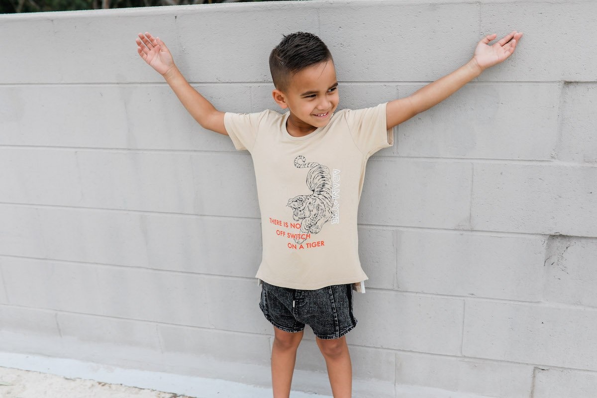BEIGE T-SHIRT VOOR JONGENS | STOER SHIRT | KINDERKLEDING