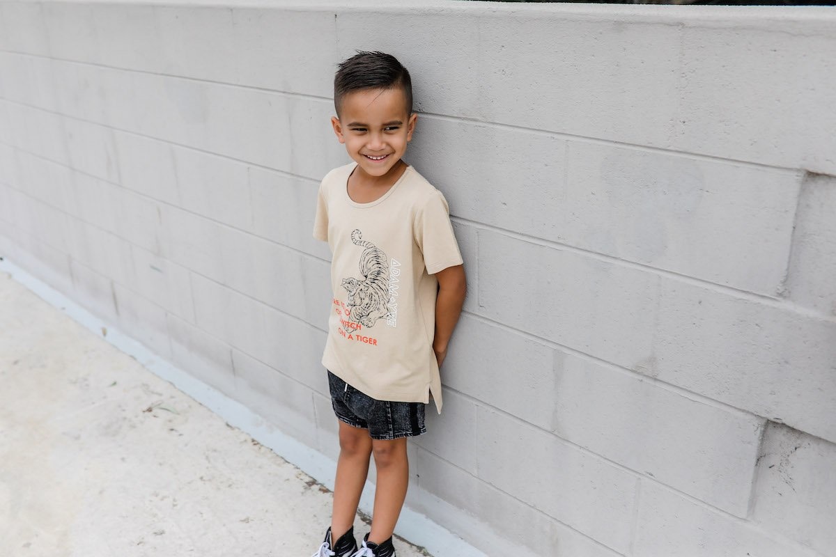 BEIGE T-SHIRT VOOR JONGENS | STOER SHIRT | KINDERKLEDING