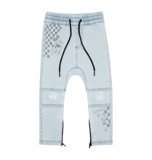 MICKEY GRAFFITI DENIM JOGGERS