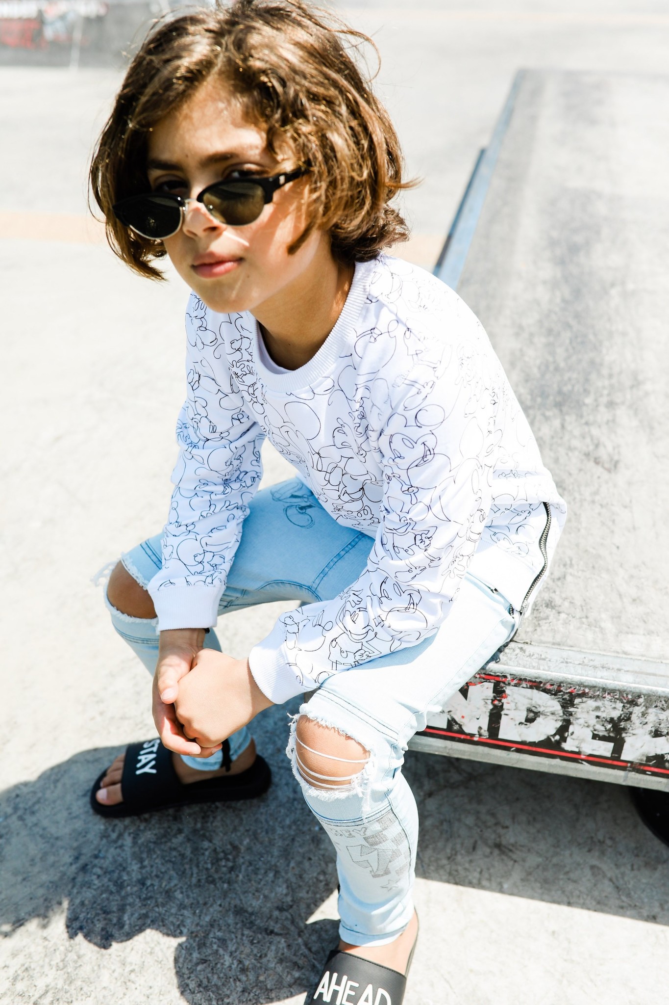 LIGHT BLUE DROP CROTCH DENIM | JEANS FOR BOYS | CHILDREN'S CLOTHING
