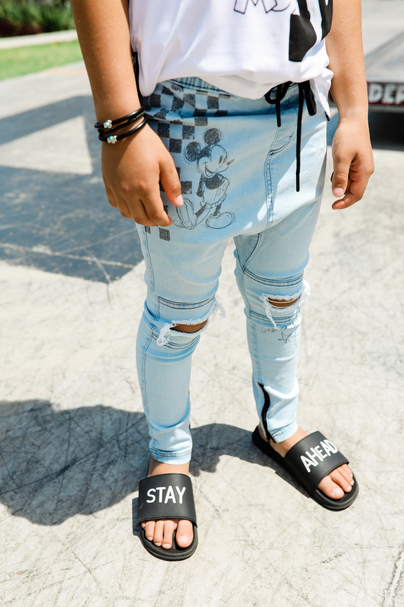 LIGHT BLUE DROP CROTCH DENIM | JEANS FOR BOYS | CHILDREN'S CLOTHING