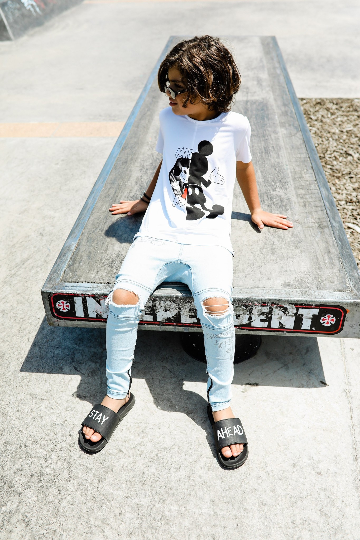 LIGHT BLUE DROP CROTCH DENIM | JEANS FOR BOYS | CHILDREN'S CLOTHING