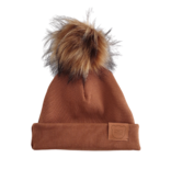 BRUINE BEANIE MET POM  | KINDER MUTS CARAMEL | BABY MUTS CARAMEL