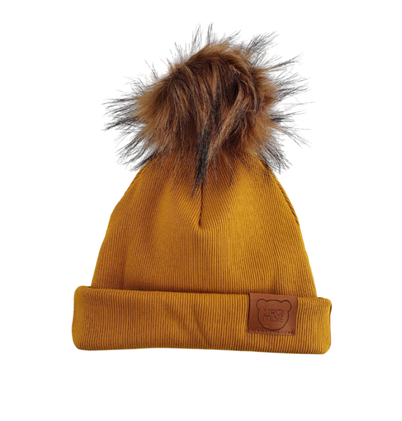POM BEANIE MUSTARD