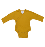 KIMONO ROMPER | LONG SLEEVED BODYSUIT | OCHER YELLOW