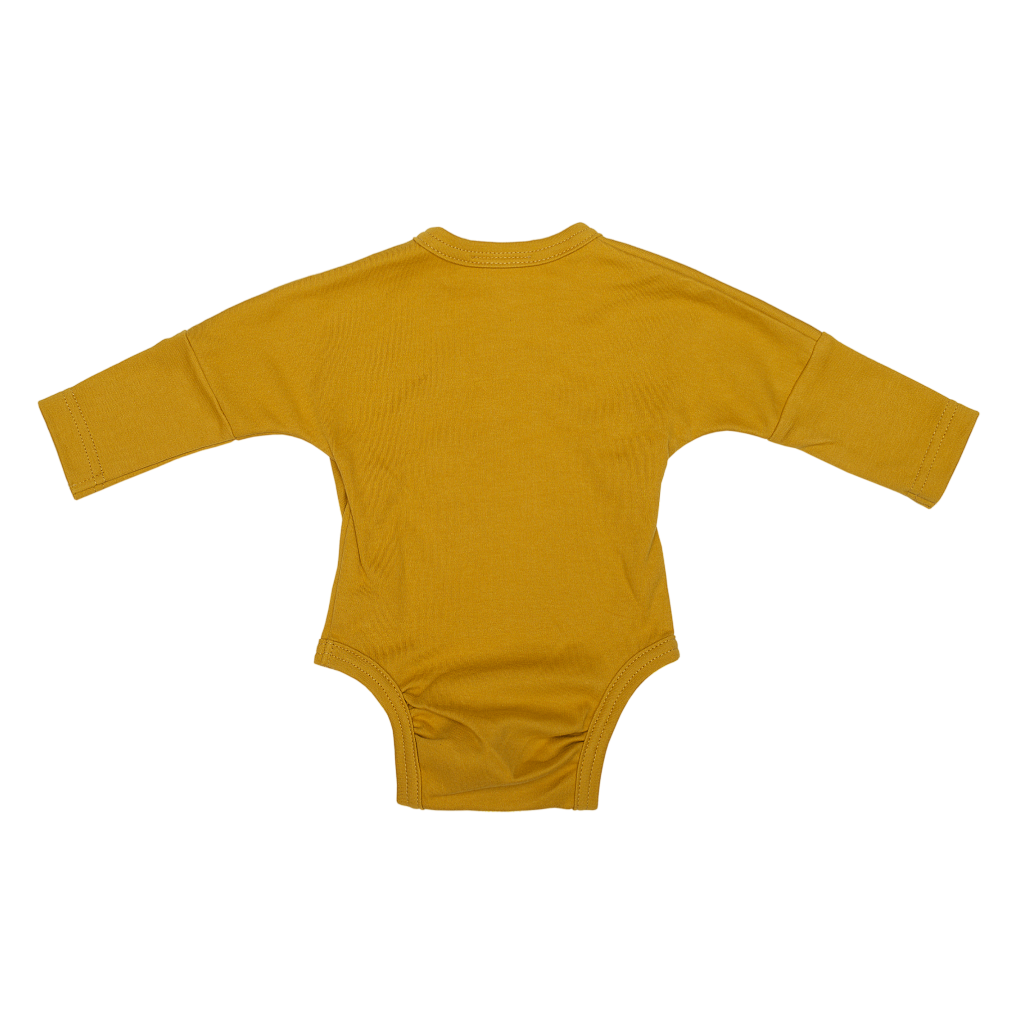 KIMONO ROMPER | LONG SLEEVED BODYSUIT | OCHER YELLOW