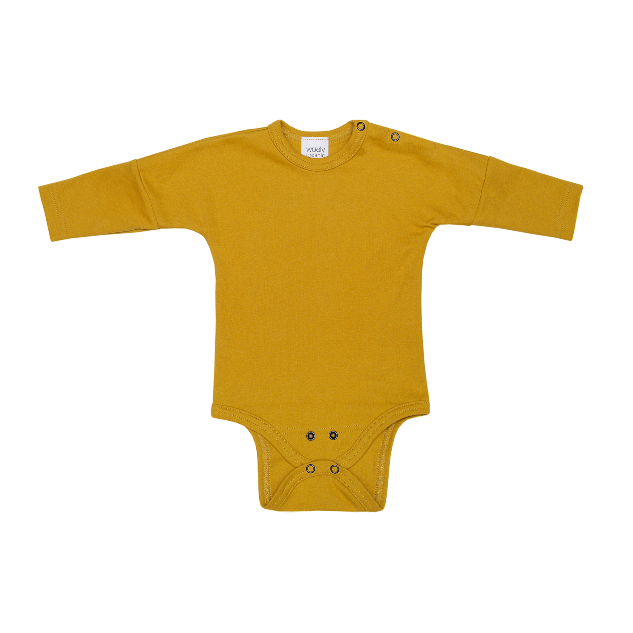 KIMONO ROMPER | LONG SLEEVED BODYSUIT | OCHER YELLOW