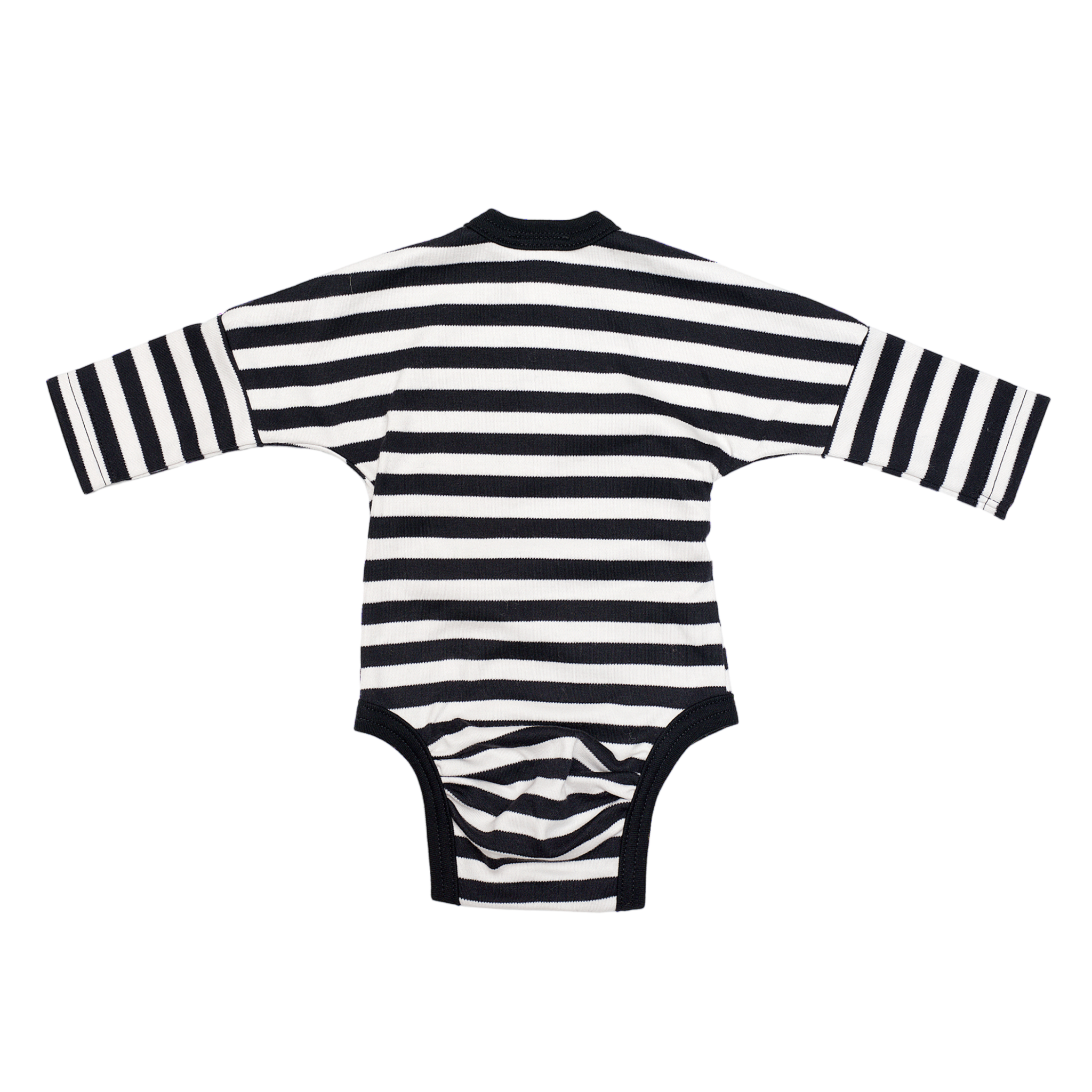 Wooly Organic KIMONO ROMPER | LONG SLEEVED BODYSUIT | STRIPED