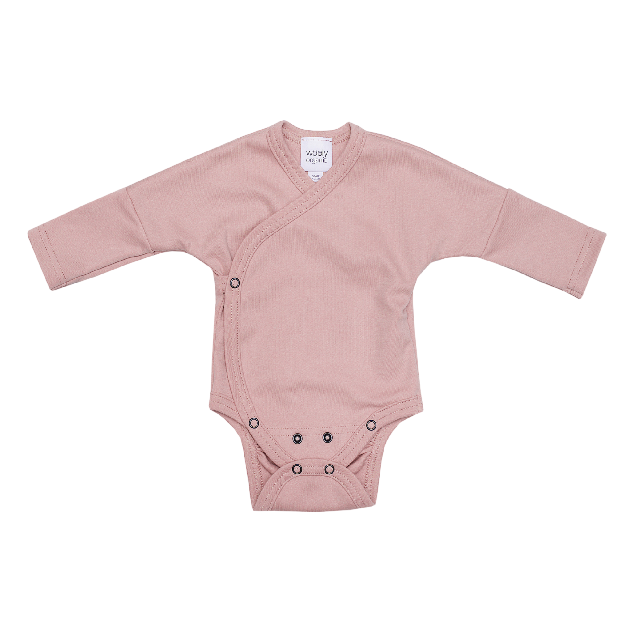 OVERSLAG ROMPER | ROMPER MET LANGE MOUWEN | DUSTY PINK