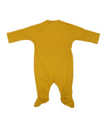 KIMONO SLEEPSUIT | LONG SLEEVED BODYSUIT WITH FEET | OCHER YELLOW