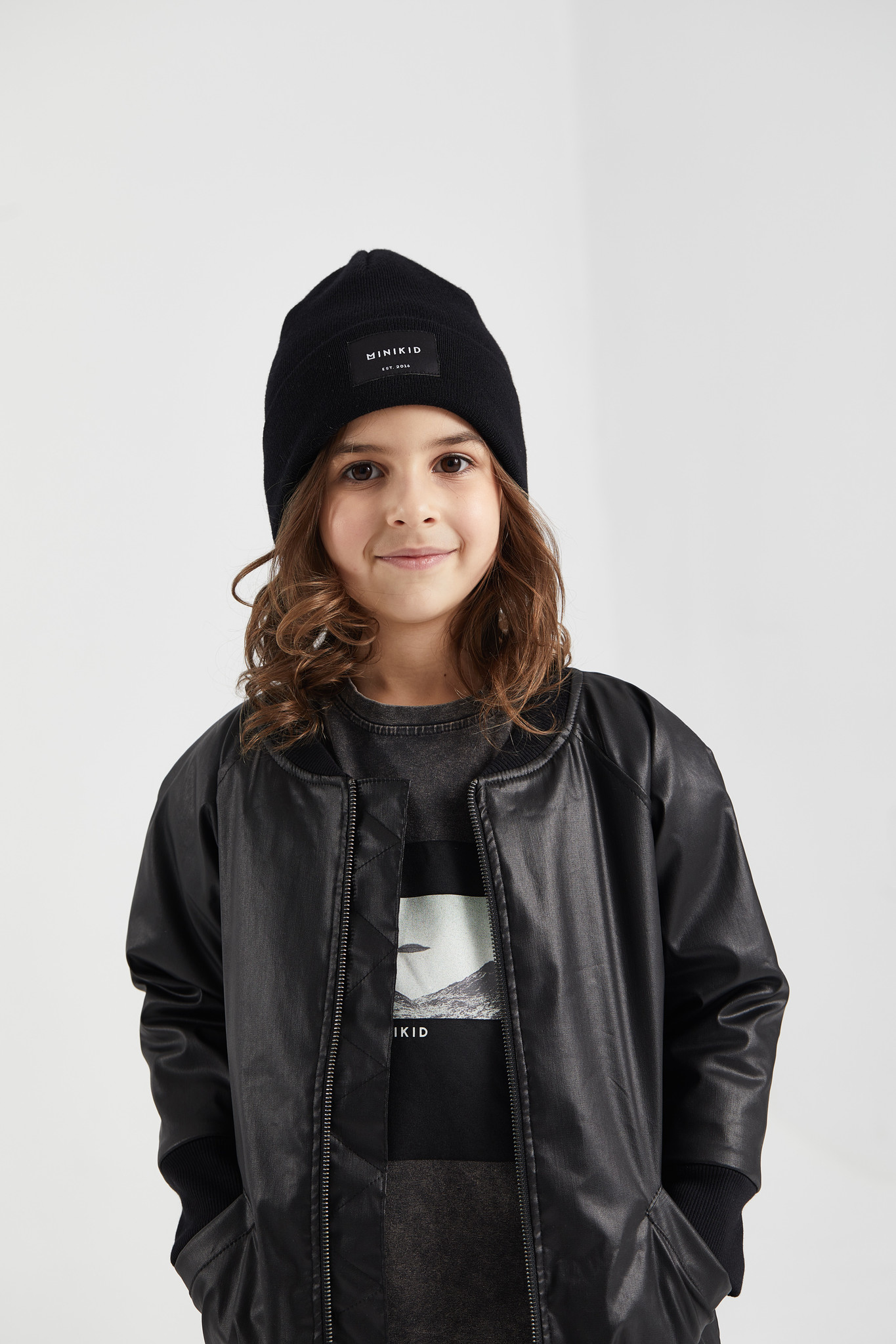 Minikid COOL BLACK JACKET FOR CHILDREN | REPELLENT IN-BETWEEN JACKET | MINIKID