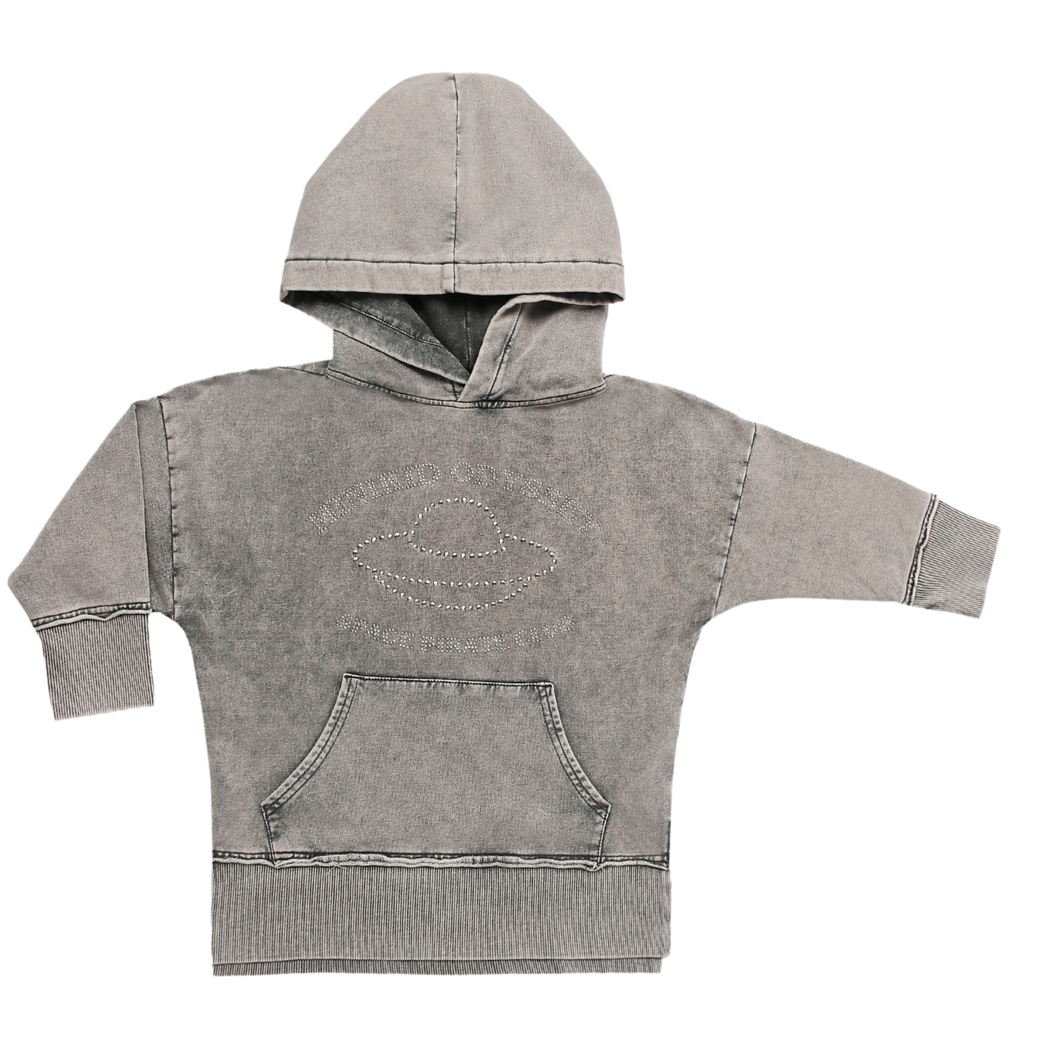 GRIJZE ACID HOODIE | GRIJZE SWEATER MET CAPUCHON | KINDERKLEDING