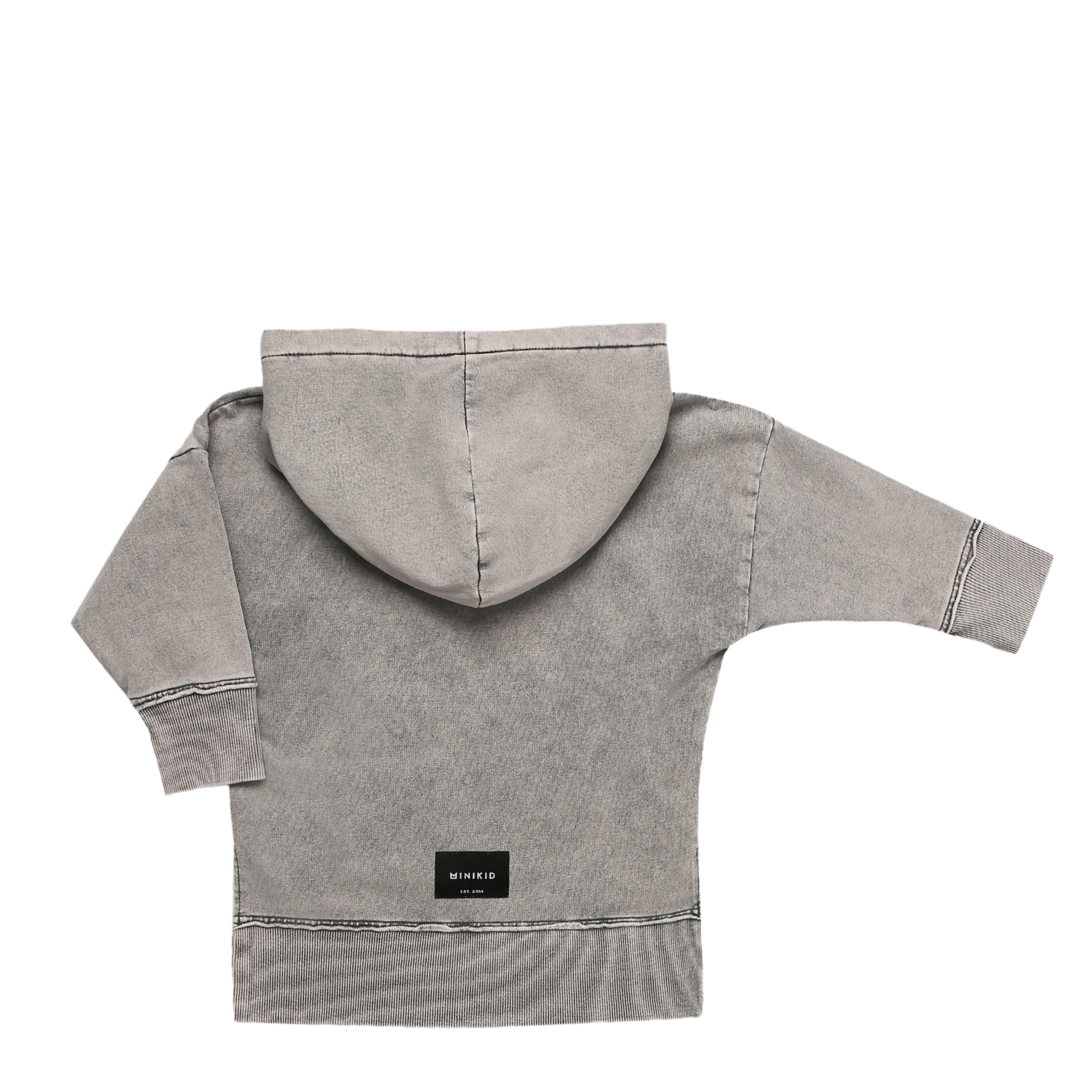 Minikid GRIJZE ACID HOODIE | GRIJZE SWEATER MET CAPUCHON | KINDERKLEDING