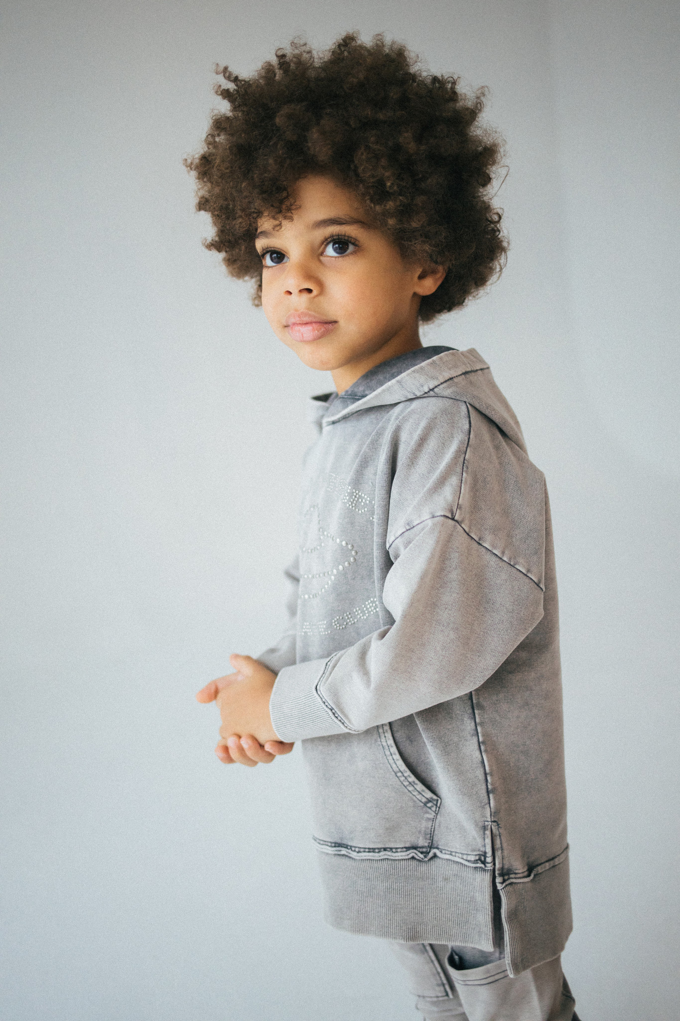 GRIJZE ACID HOODIE | GRIJZE SWEATER MET CAPUCHON | KINDERKLEDING