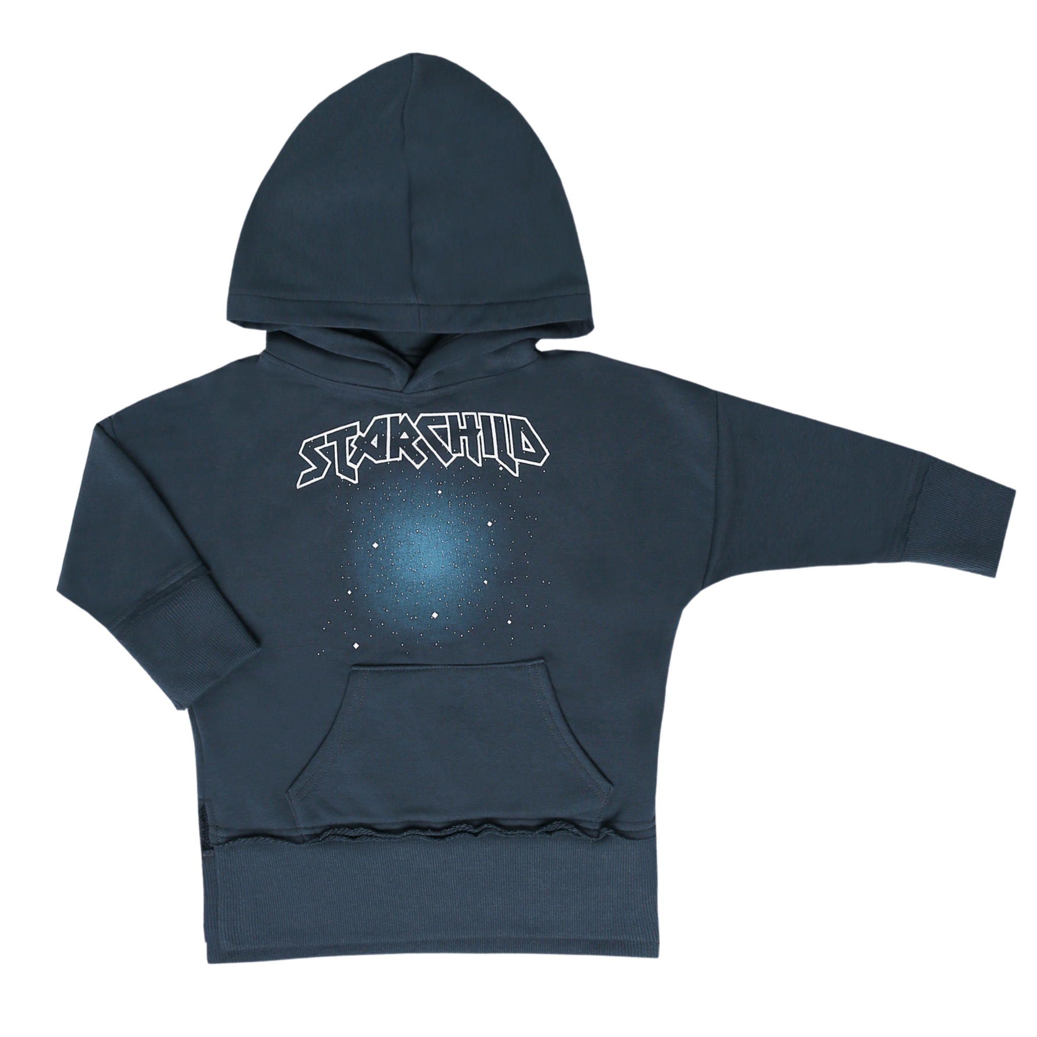 DONKER BLAUWE HOODIE |SWEATER MET CAPUCHON | STOERE KINDERKLEDING