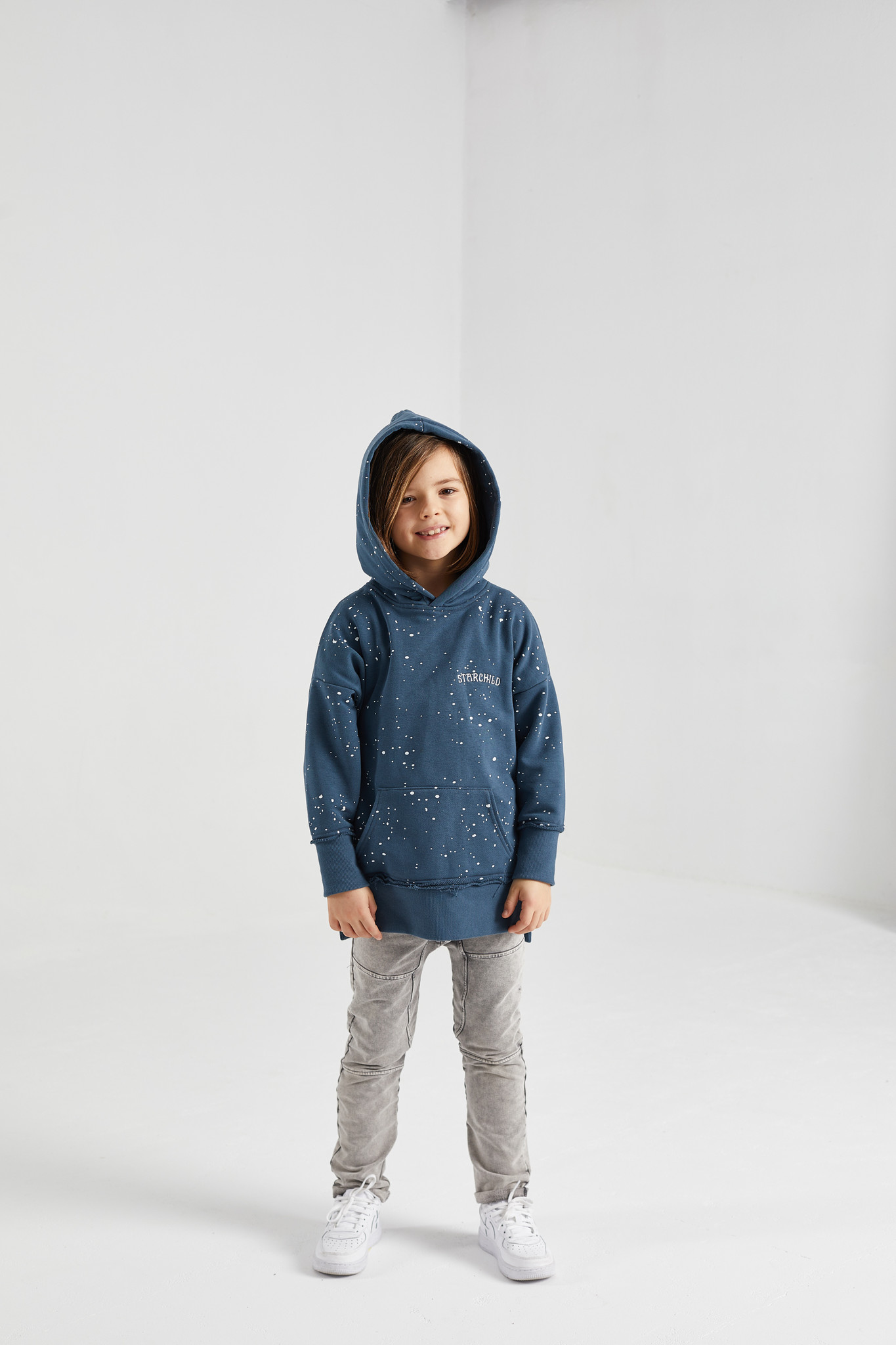 Minikid DARK BLUE HOODIE | HOODED SWEATER | COOL KIDS CLOTHING