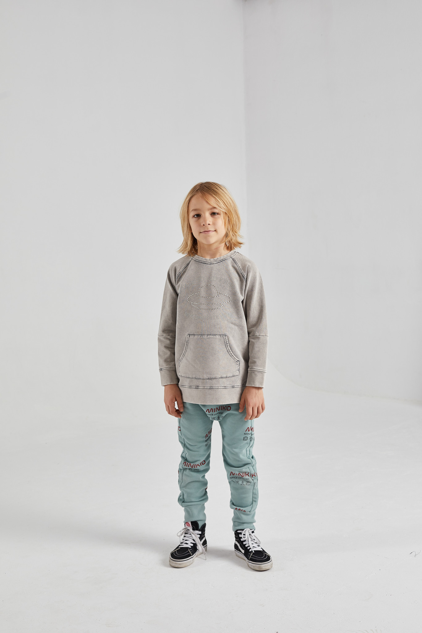 ACID GREY SWEATER | UNISEX SWEATER WITH FRONT POCKET | MINIKID