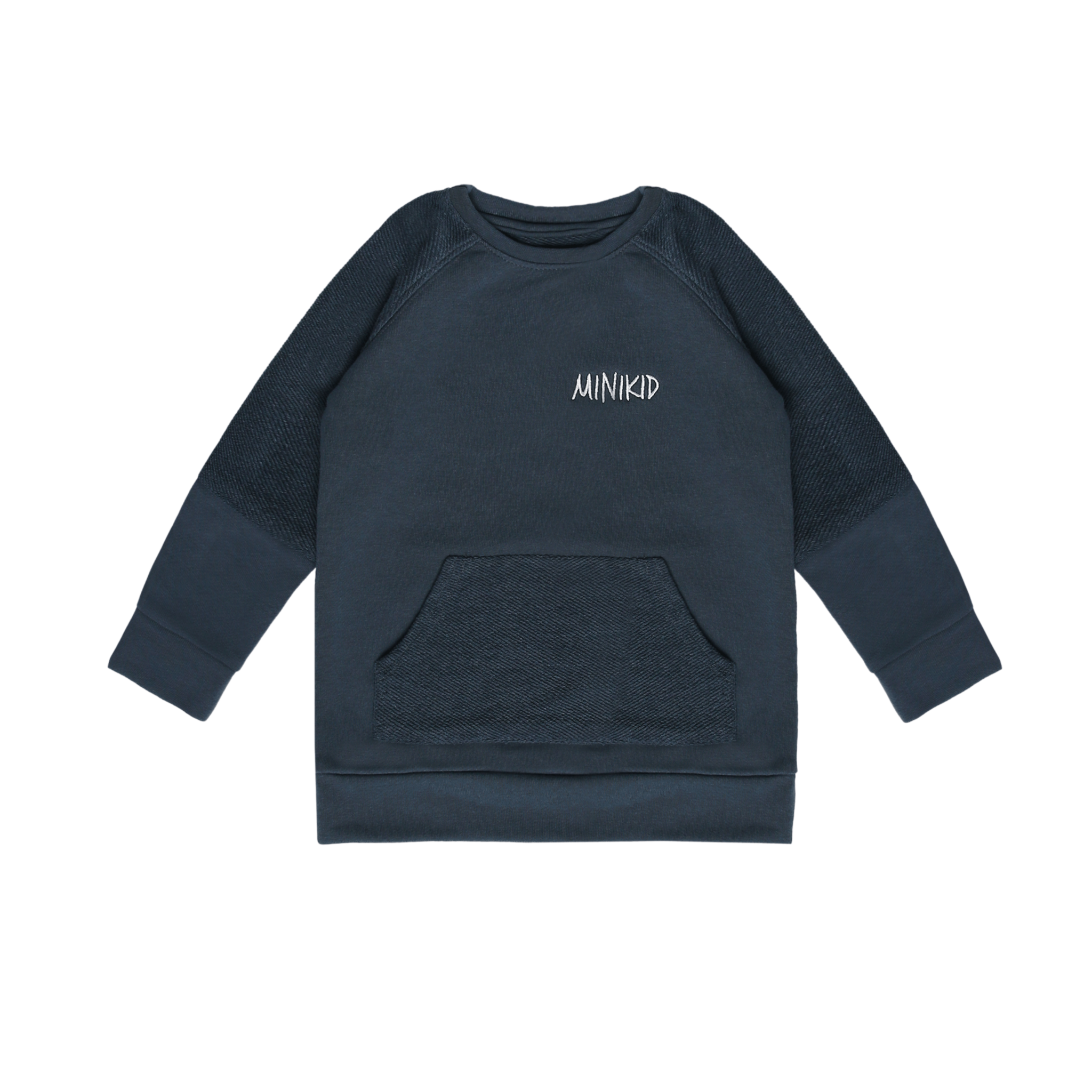 Minikid DARK BLUE SWEATER | UNISEX SWEATER WITH FRONT POCKET | MINIKID