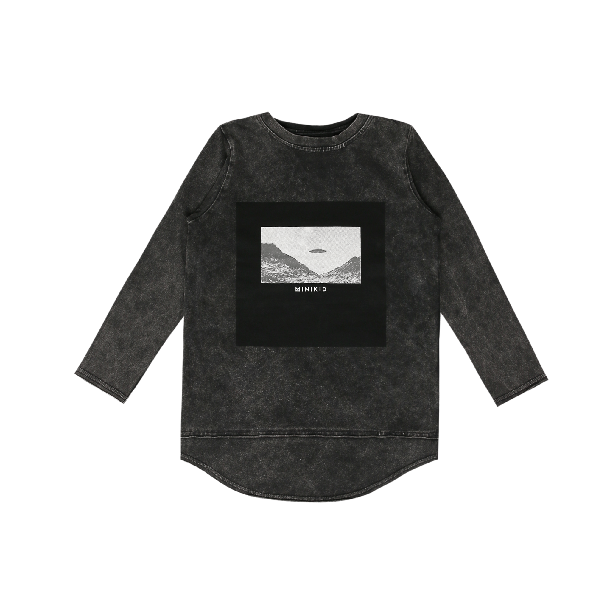 Minikid EXTRA LANGE LONGSLEEVE | ACID ZWARTE LONGSLEEVE | MINIKID KINDERKLEDING