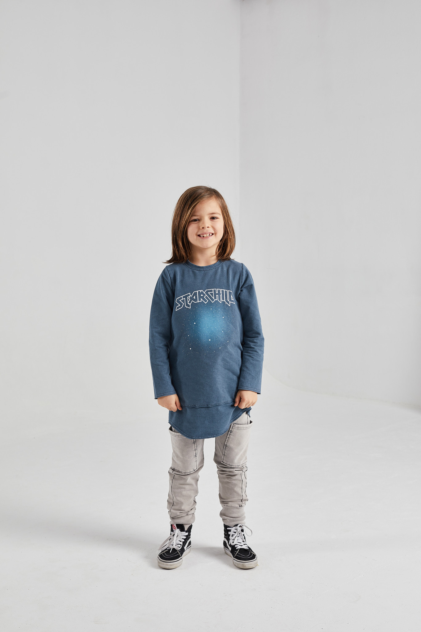 EXTRA LONG LONG SLEEVE | BLUE LONG SLEEVED TEE | MINIKID KIDSWEAR