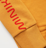 LANGER VEST MET RITS | OKER GEEL VEST MET ACID WASHING | KINDERKLEDING