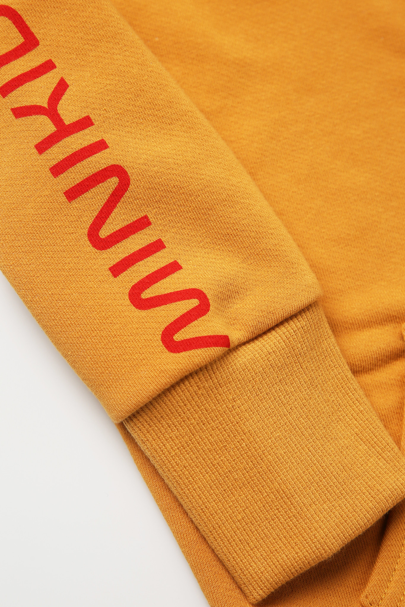 LANGER VEST MET RITS | OKER GEEL VEST MET ACID WASHING | KINDERKLEDING