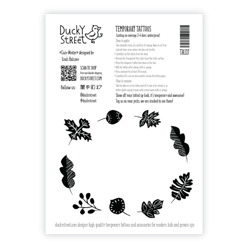 TATTOO IN WINTERS THEMA |  Huidvriendelijke Kinder tatoeages