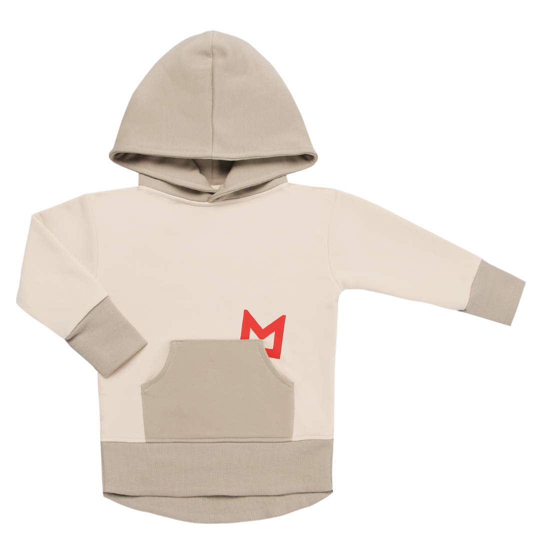 Minikid BEIGE MINIKID HOODIE | HOODED SWEATER | STREETWEAR FOR KIDS