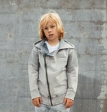 GRIJZE HOODIE VOOR KINDEREN | STOER VEST MET CAPUCHON | MINIKID