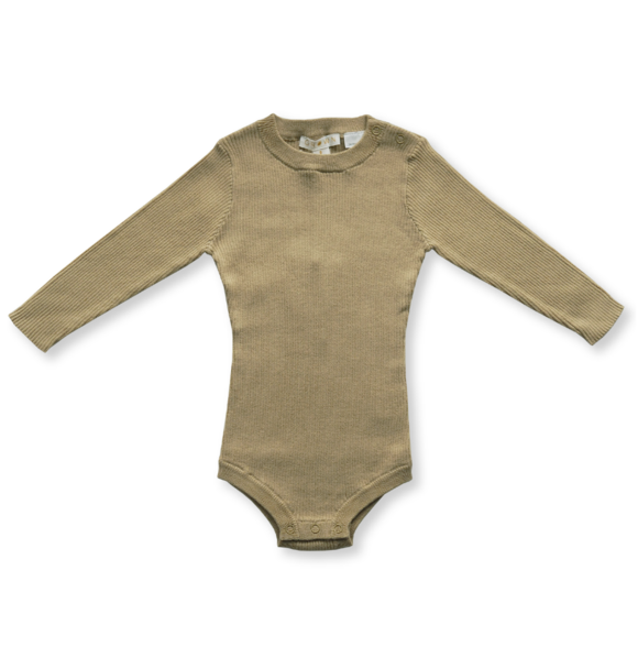 KNITTED BODYSUIT OLIVE
