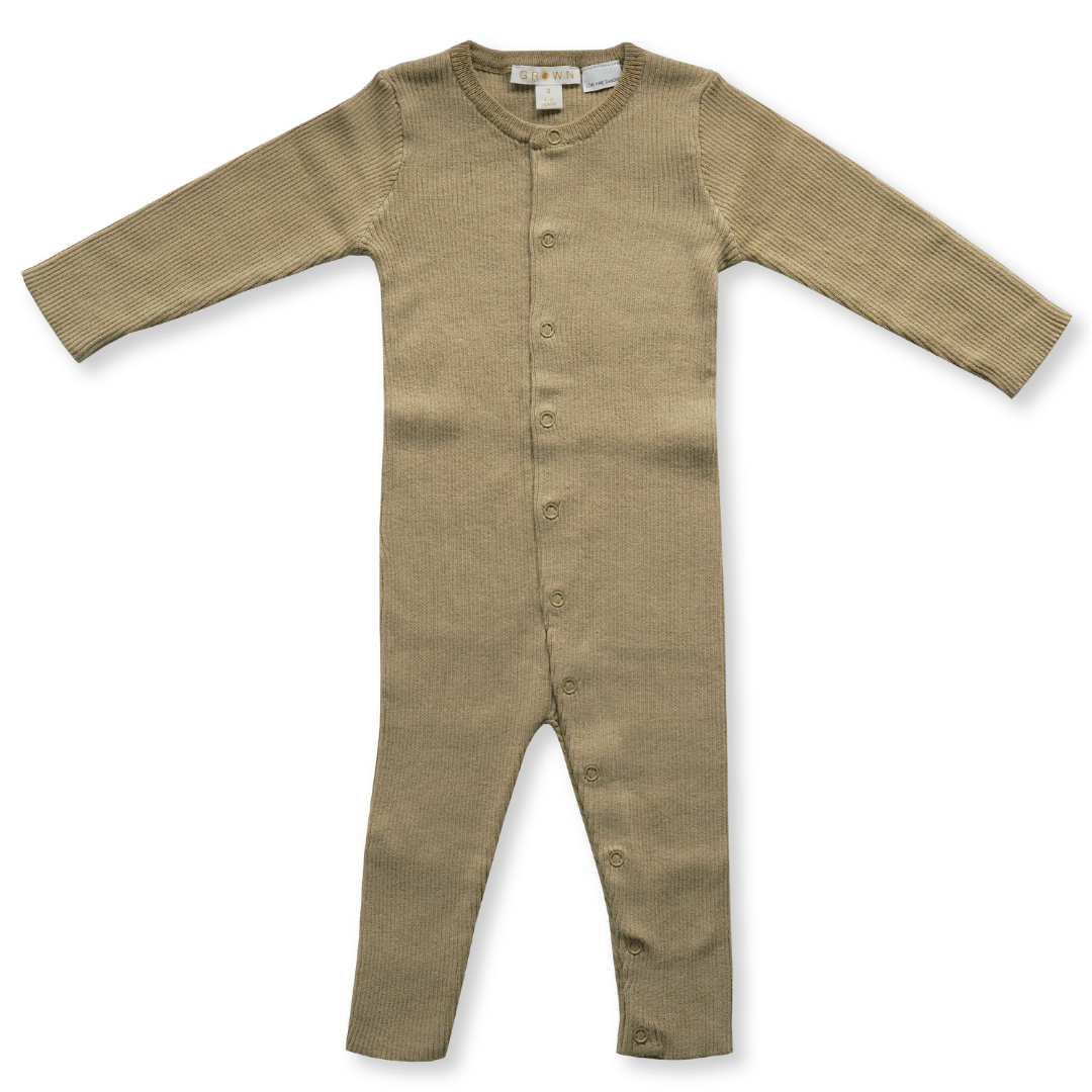FINE KNITTED SUIT | BEAUTIFUL PLAYSUIT IN RIB COTTON